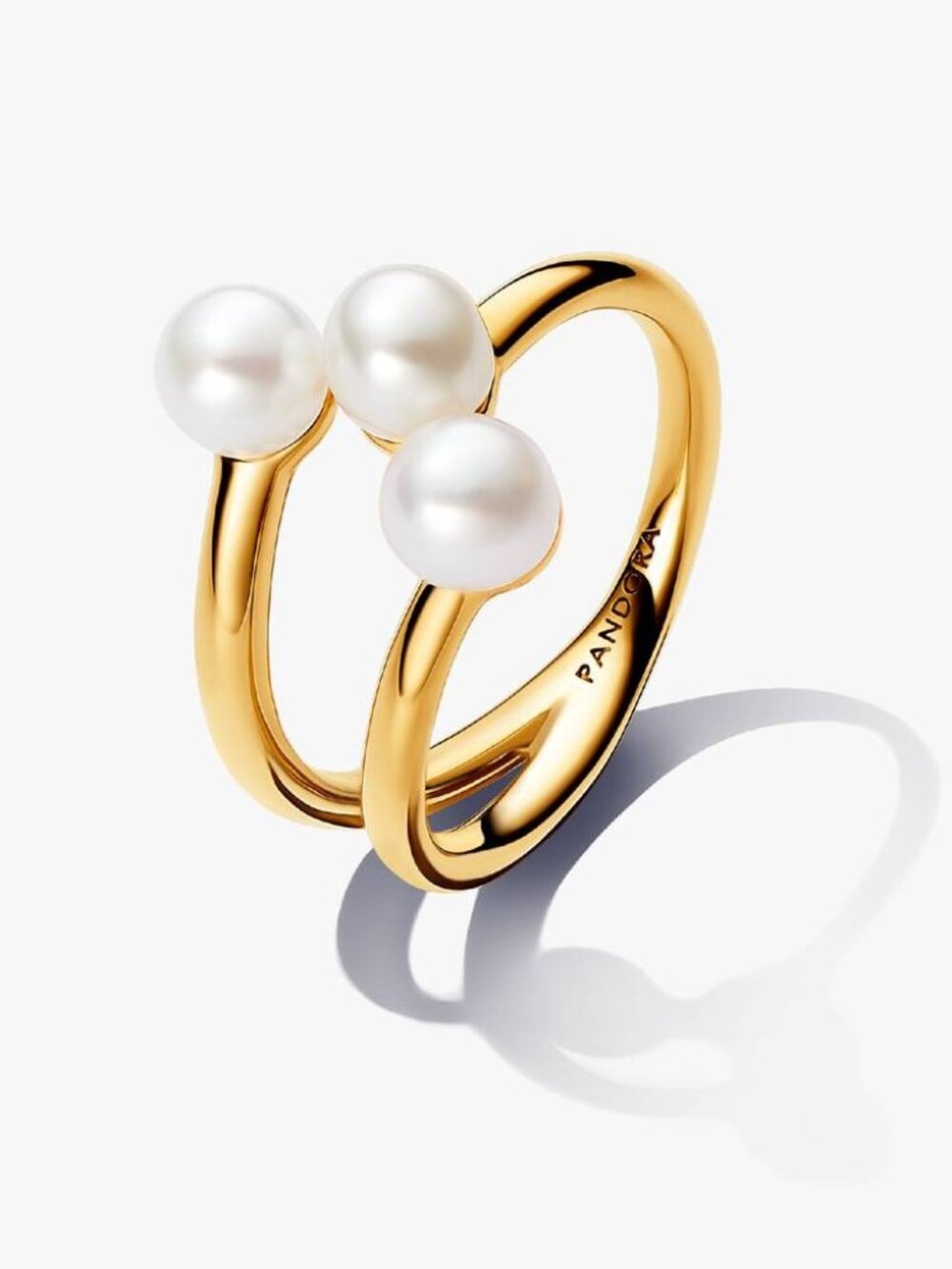 Pandora Treated Freshwater Cultured Pearl Open Ring